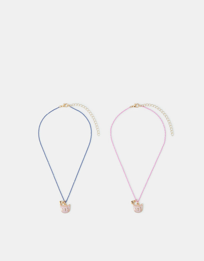 2-Pack Girls BFF Cat Necklaces, , large
