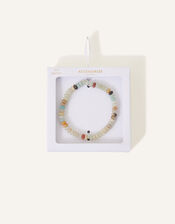 Semi-Precious Beaded Stone Bracelet, Green (GREEN), large