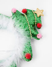 Glitter Christmas Tree Headband, , large