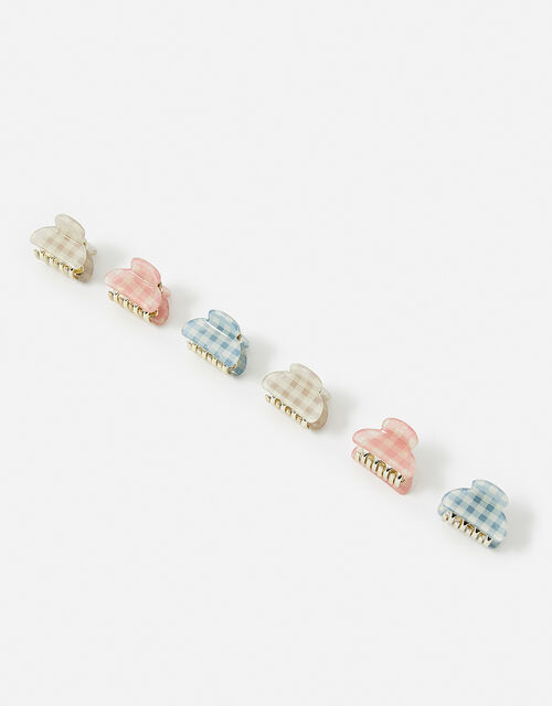 Gingham Claw Clip Multipack, , large