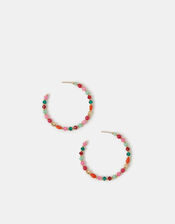 Beaded Hoop Earrings, , large