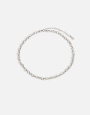 Stainless Steel Fancy Chain Necklace, Silver (SILVER), large