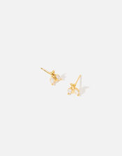 Gold-Plated Bee Stud Earrings, , large