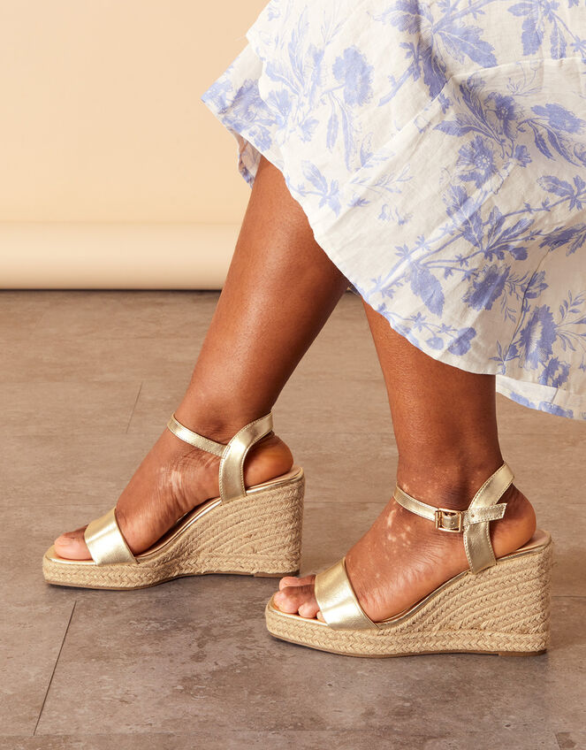 Espadrille Wedges, Gold (GOLD), large