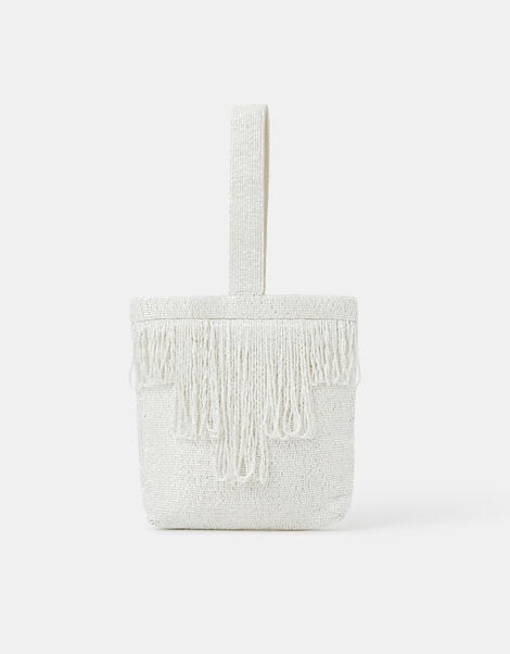 Bridal Beaded Fringe Bag, , large