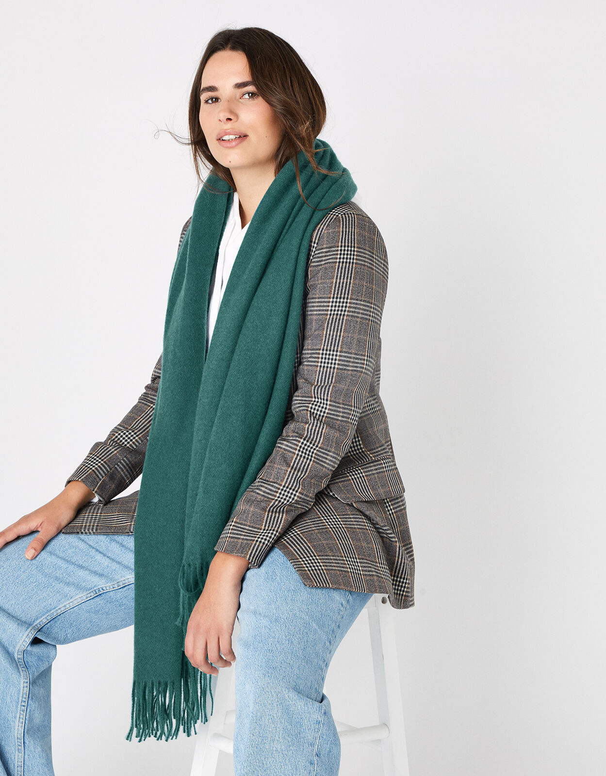 Holly Super Soft Blanket Scarf Teal