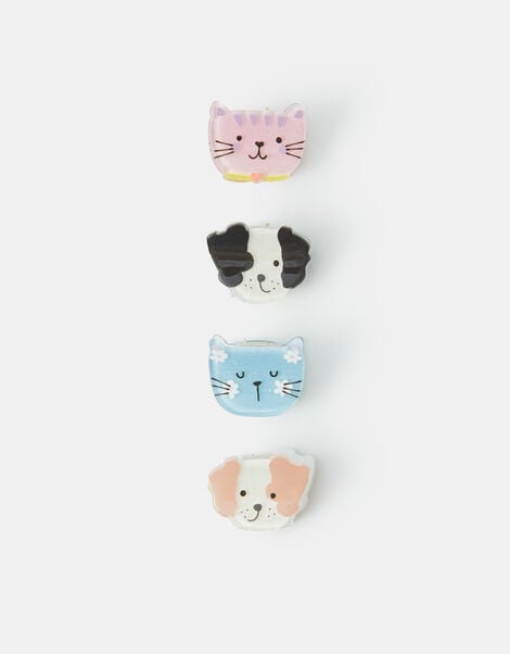 4-Pack Girls Pet Claw Clips, , large