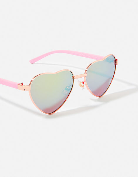 Girls Heart Aviator Sunglasses, , large