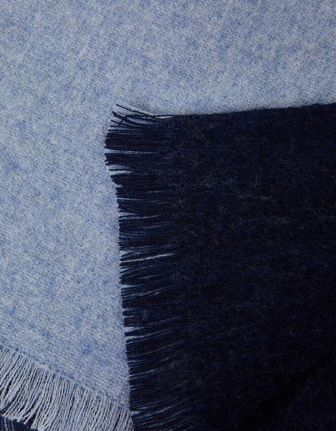 Two Tone Plain Blanket Scarf, , large