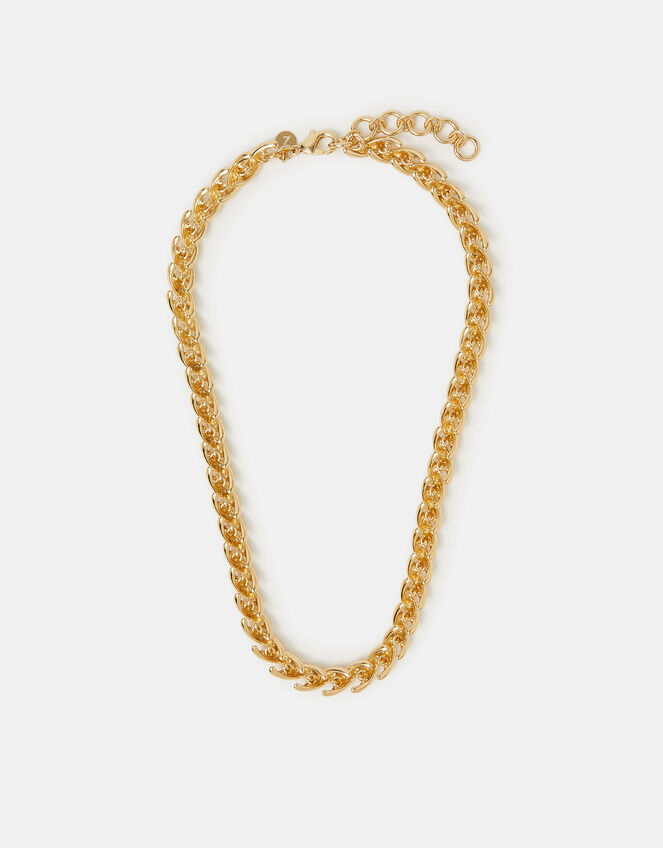 14ct Gold-Plated Twisted Wave Necklace, , large