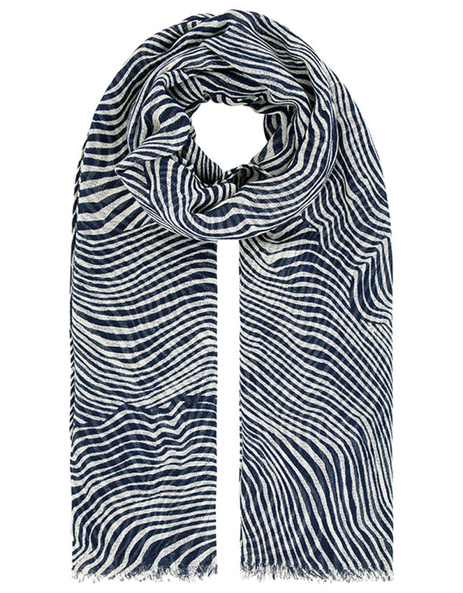 Organic Swirl Print Scarf, , large