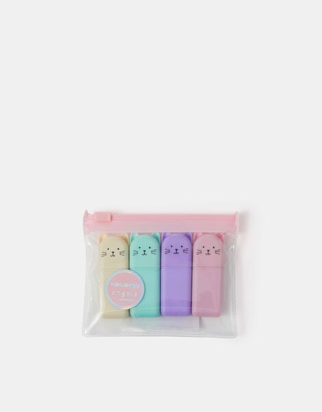 4-Pack Girls Cat Highlighters, , large