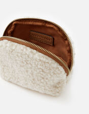 Faux Shearling Coin Purse, , large