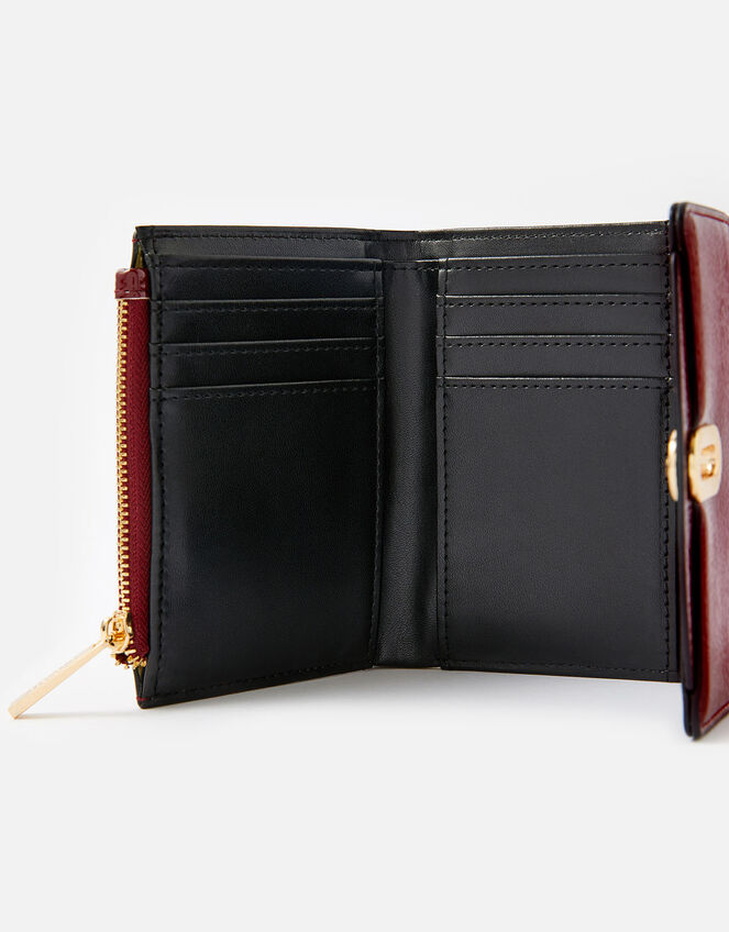 Patent Lock Purse, Red (BURGUNDY), large