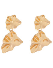 Crinkle Short Drop Earrings with Recycled Metal, , large