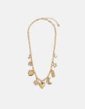 Celestial Charm Necklace Gold, , large