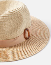 Kitty Colour Block Fedora Hat, , large