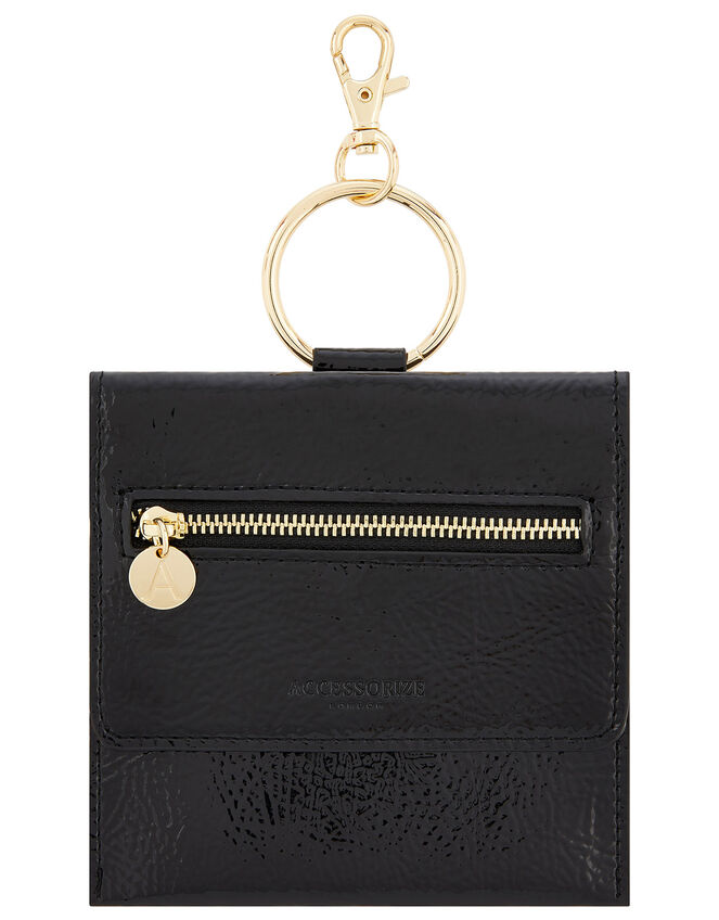 Key Chain Purse, Black (BLACK), large