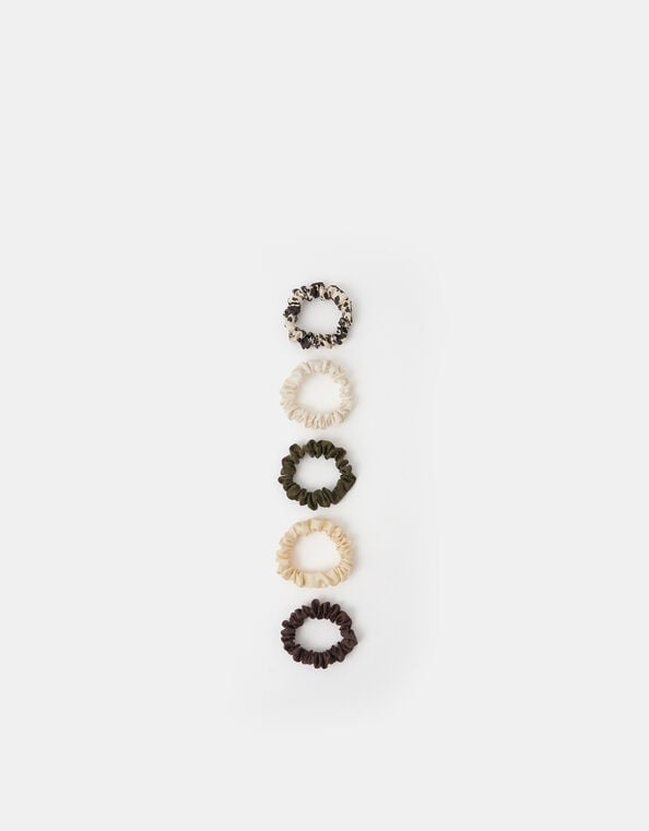 5-Pack Mix Skinny Hair Scrunchies, , large