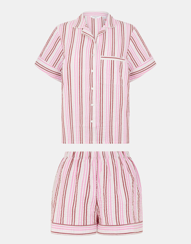 Stripe Seersucker Short Pyjamas Set, Multi (MULTI), large