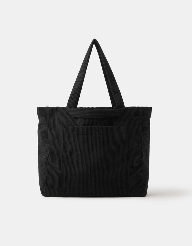 Double Strap Corduroy Shopper Bag, , large