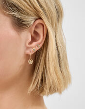 10-Pack Pearl Charm Stud & Hoop Earrings, , large