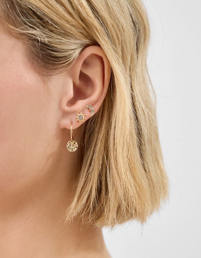 10-Pack Pearl Charm Stud & Hoop Earrings, , large