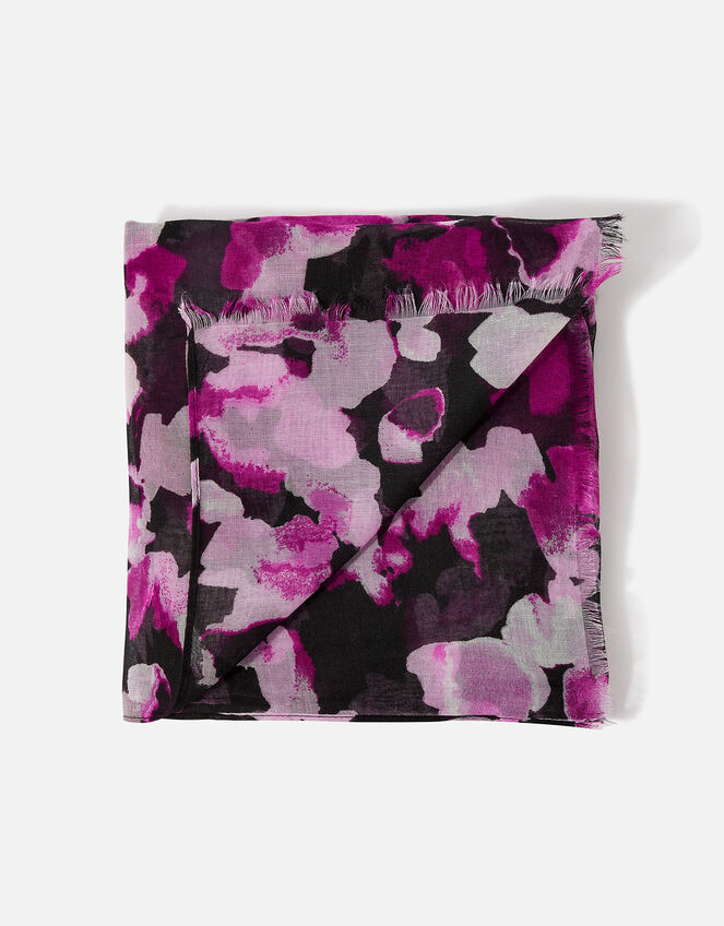 Waterlilly Print Scarf, Pink (PINK), large