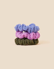 Textured Scrunchies Set of Three, , large