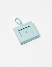 Sterling Silver Sparkle Initial Necklace - F, , large