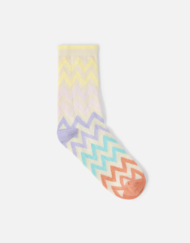 Pastel Rainbow Chevron Socks, , large