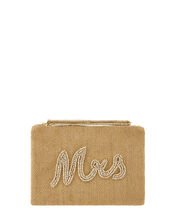 Bride Bead Embellished Straw Clutch Bag, , large