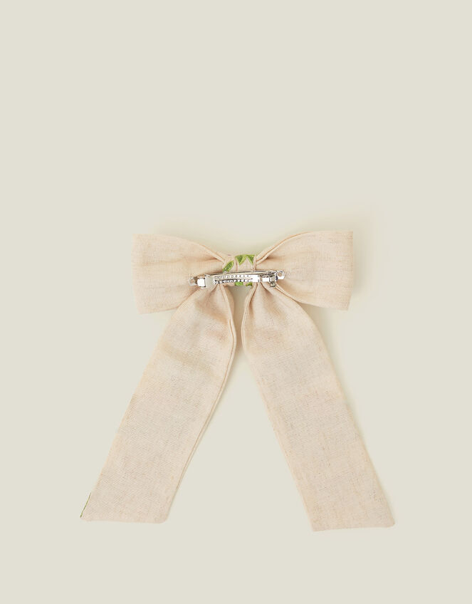 Embroidered Hair Bow, , large