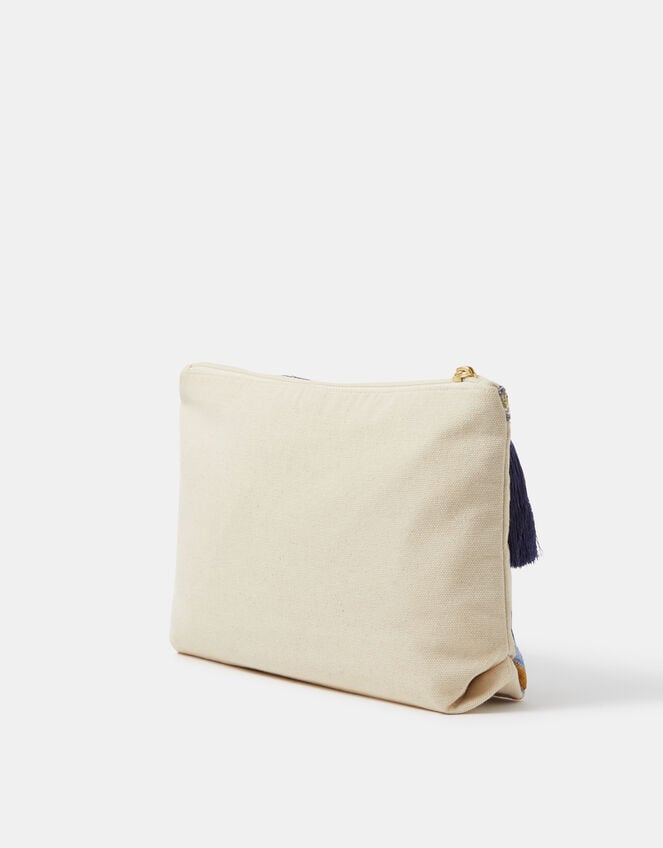 Embroidered Tropical Fish Pouch, , large