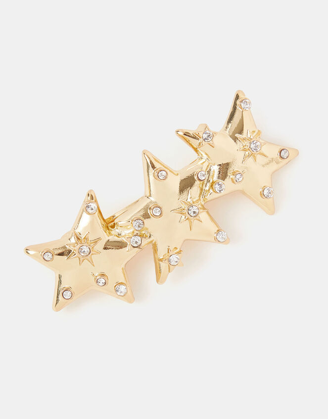 Triple Star Barrette Hair Clip, , large