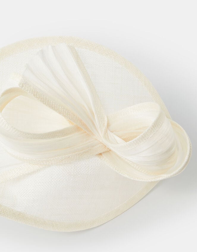 Bow Teardrop Fascinator, Ivory (IVORY), large