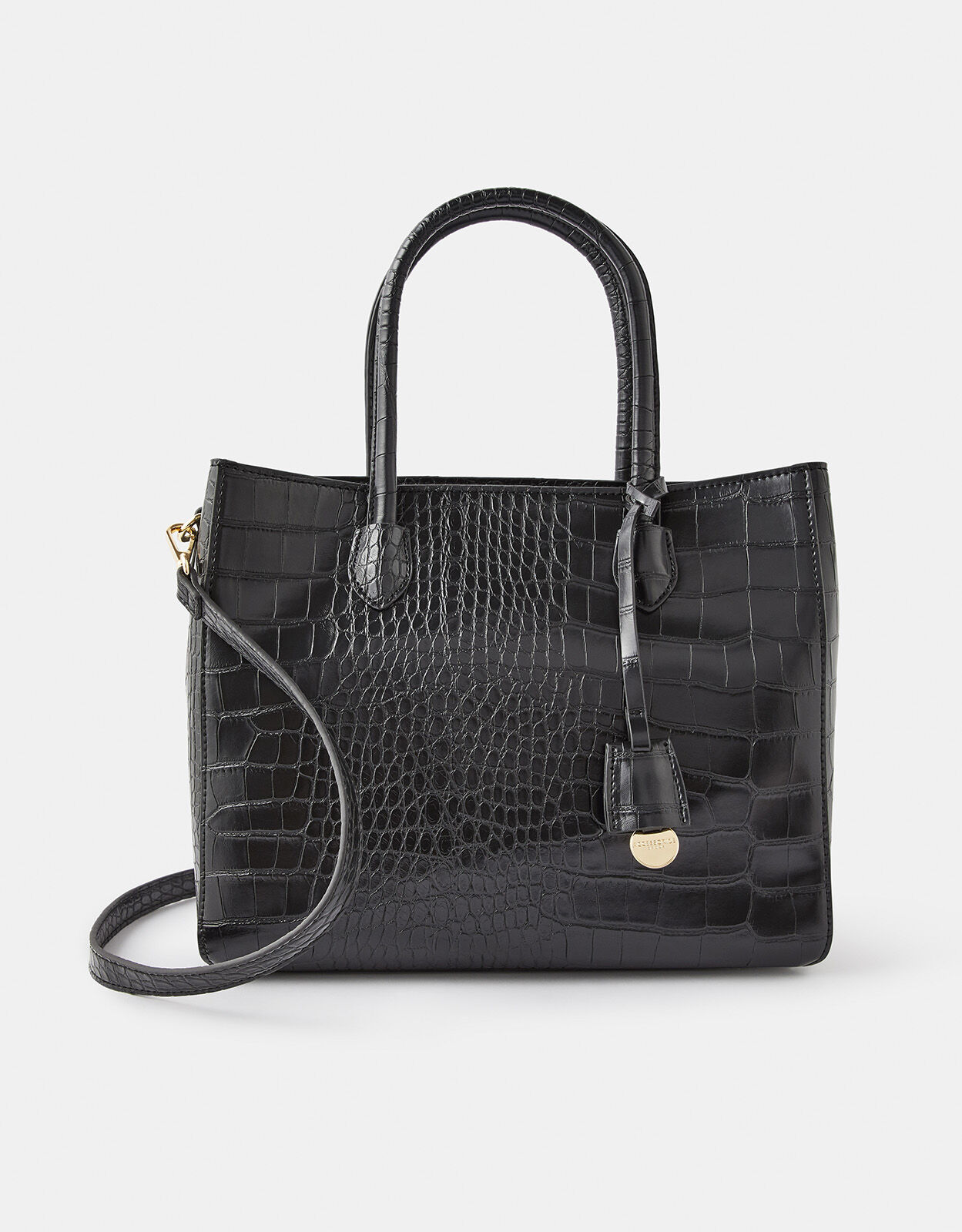 black croc purse