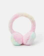 Girls Confetti Fluffy Earmuffs, , large