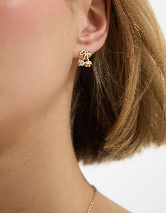 Diamant&eacute; Cherry Stud Earrings, , large