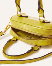 Small Patent Bowler Bag, , large
