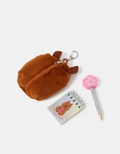 Girls Capybara Stationery Set Bag Charm, , large