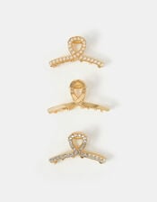 3-Pack Pearl Twist Claw Clips, , large