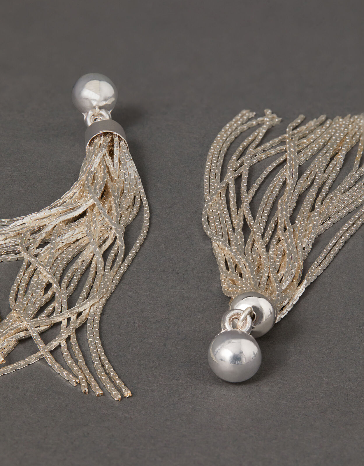 Sterling silver cheap tassel earrings