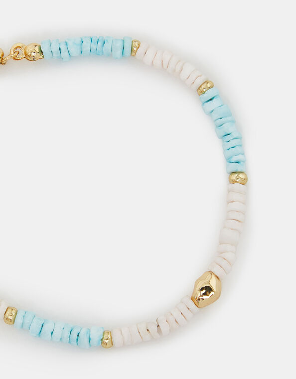 14ct Gold-Plated Shell Beaded Bracelet, , large