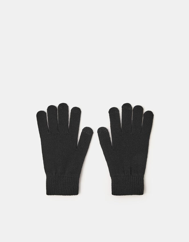 Super-Stretchy Touchscreen Gloves, Black (BLACK), large