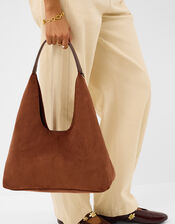 Faux Suede Shoulder Bag, , large