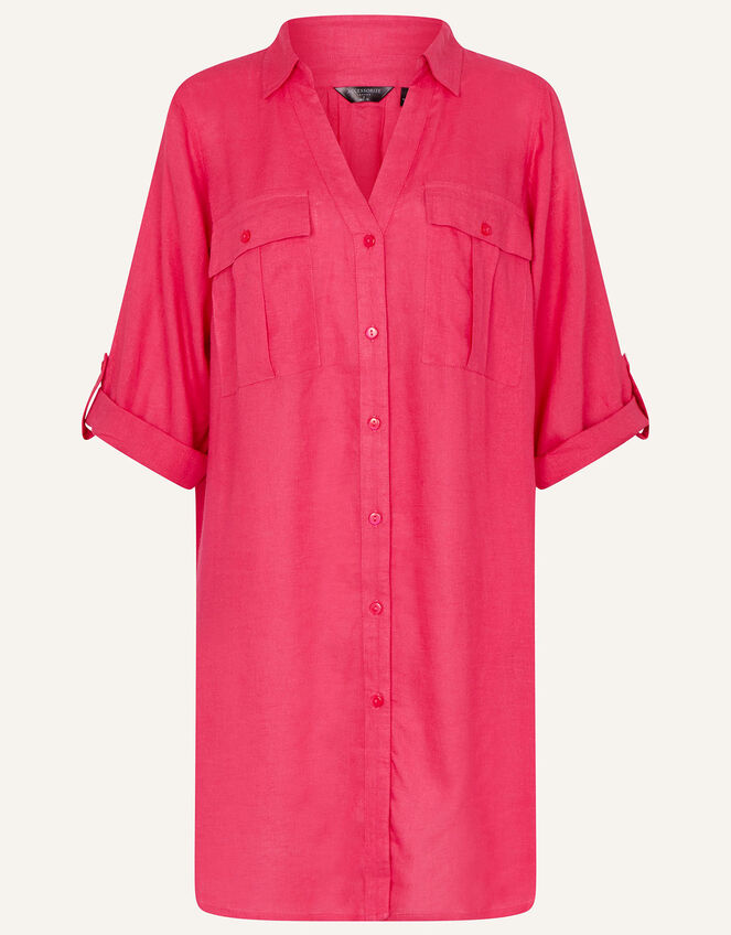 Long Sleeve Beach Shirt with LENZING™ ECOVERO™, Pink (PINK), large