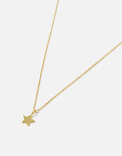 Gold-Plated Sterling Silver Star Pendant Necklace, , large