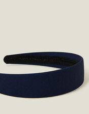 Thick Denim Headband, Blue (NAVY), large