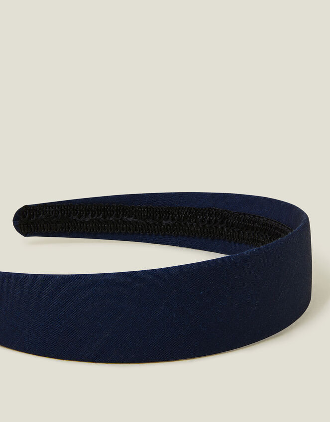 Thick Denim Headband, Blue (NAVY), large